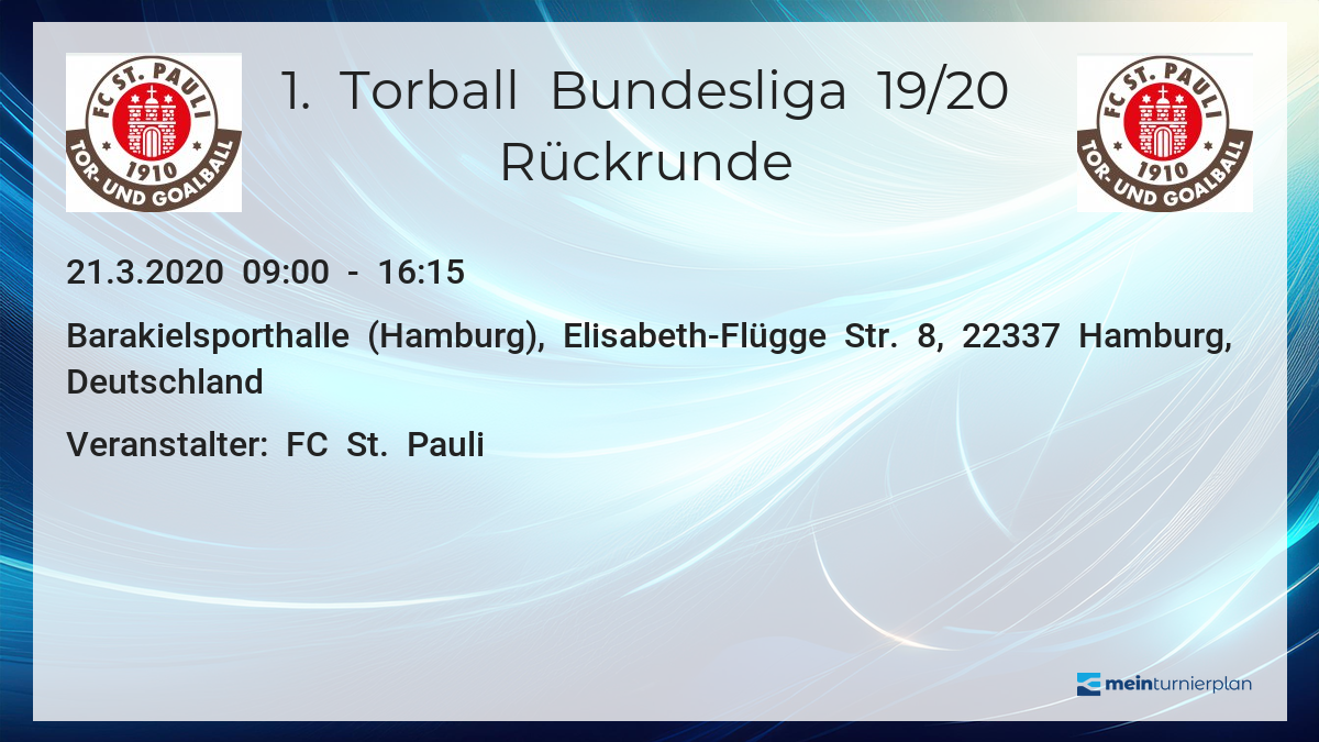 1 Torball Bundesliga 19 20 Ruckrunde Meinturnierplan De