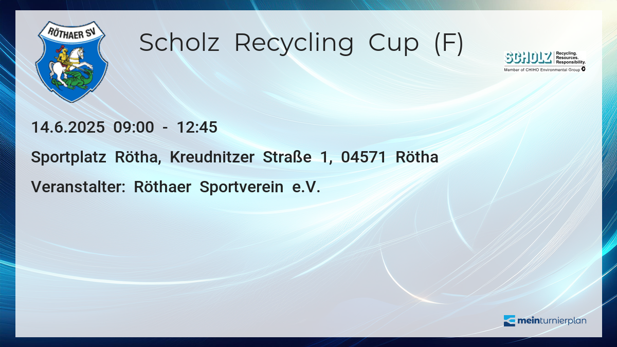 Scholz Recycling Cup (F) &ndash; MeinTurnierplan.de - 1