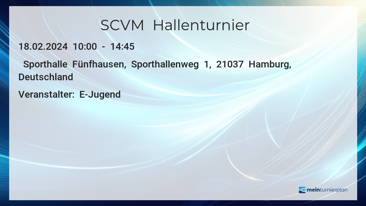 SCVM Hallenturnier – MeinTurnierplan.de