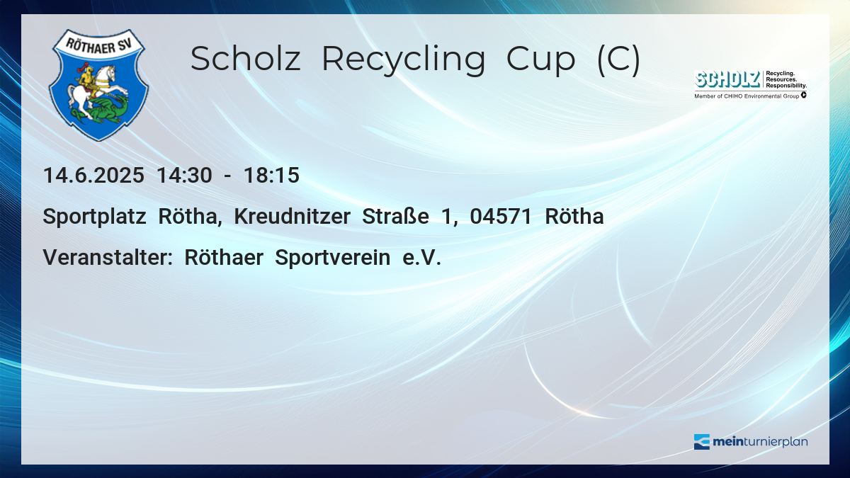 Scholz Recycling Cup (C) &ndash; MeinTurnierplan.de - 1