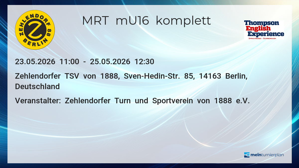 MRT mU16 komplett – MeinTurnierplan.de